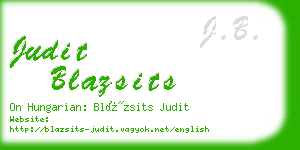 judit blazsits business card